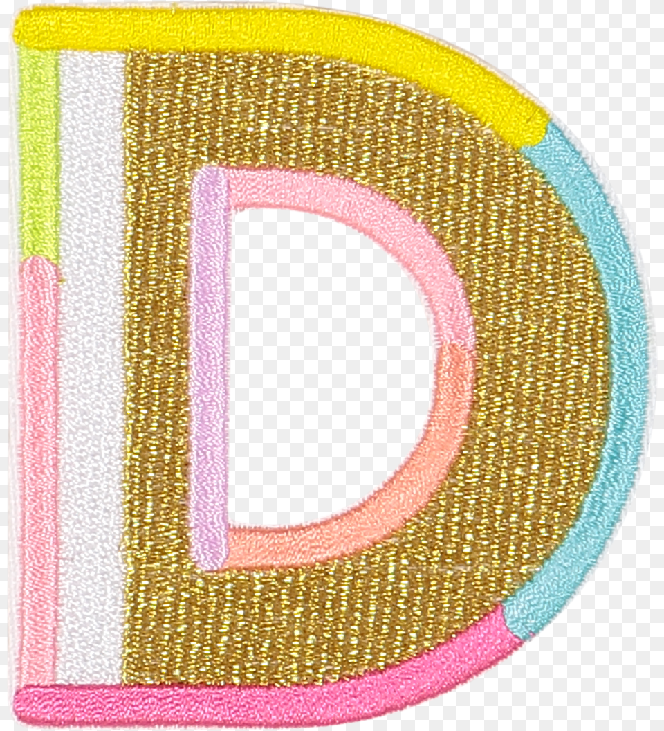 Gold Color Block Letter Patches Circle, Home Decor, Rug, Applique, Pattern Free Transparent Png