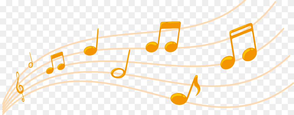 Gold Colorful Musical Notes Transparentpng In Music Notes, Anther, Flower, Plant, Machine Free Png