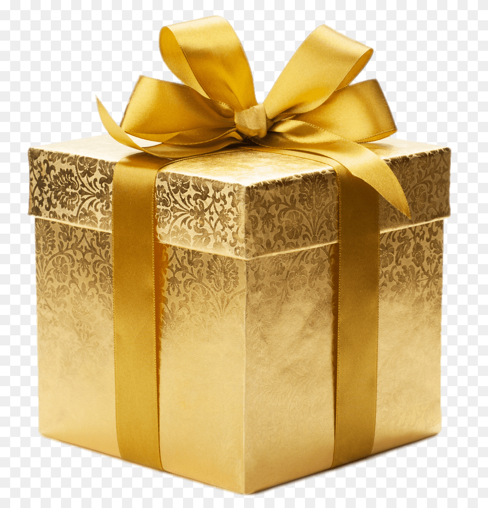 Gold Coloured Gift Box, Accessories, Bag, Handbag Free Transparent Png