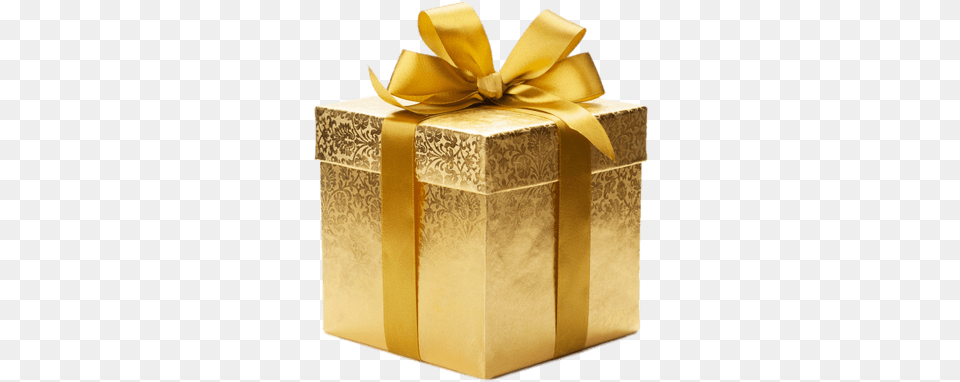 Gold Coloured Gift Box Transparent Gold Gift Box Free Png