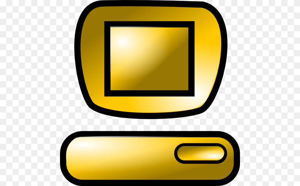 Gold Computer Clip Art, Text Png