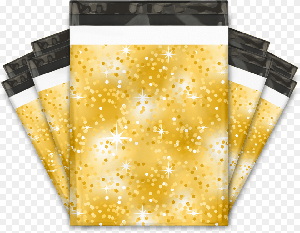 Gold Confetti Designer Poly Mailers Shipping Envelopes Envelope, Paper Free Png