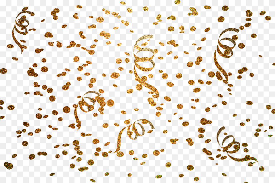 Gold Confetti Golden New Years Confetti, Pattern, Paper Free Transparent Png