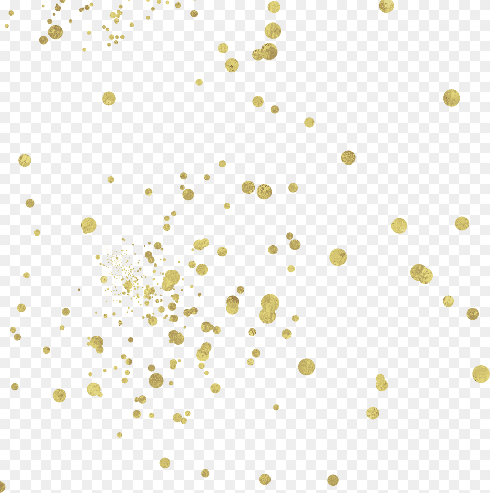 Gold Confetti Overlay, Paper Free Png