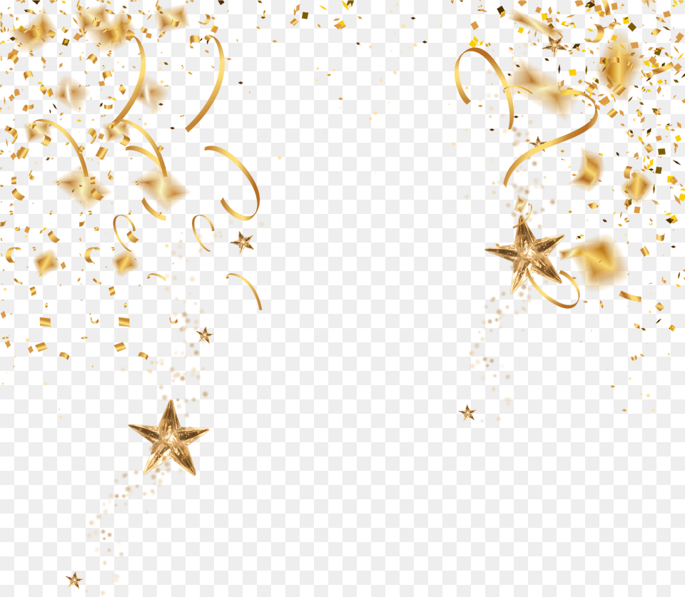 Gold Confetti Portable Network Graphics, Paper Free Transparent Png