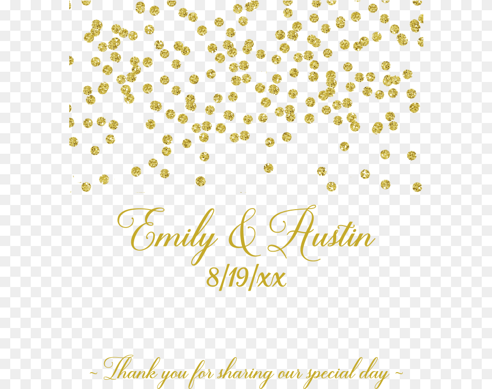 Gold Confetti Wine Label Gold Confetti Transparent Background, Paper, Text Free Png