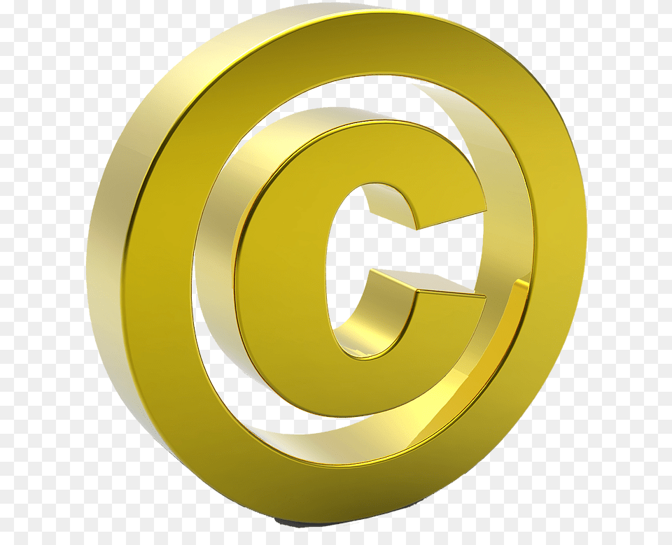 Gold Copyright Logo, Disk Png Image