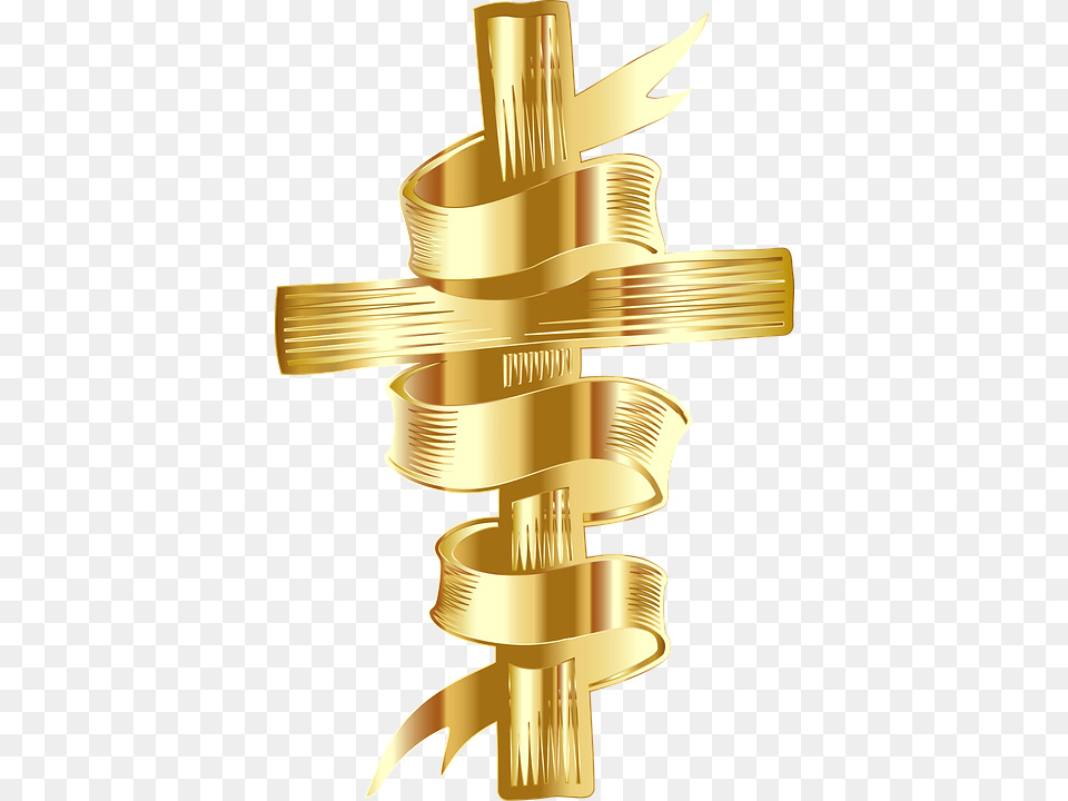 Gold Cross, Coil, Spiral, Mailbox Free Png