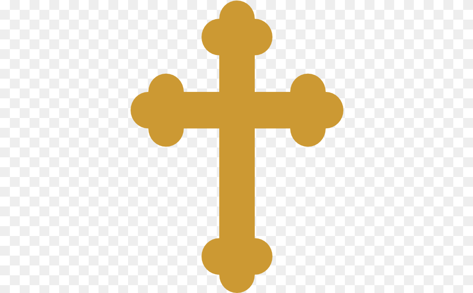 Gold Cross Baptism Clip Art Cross For Christening Gold, Symbol Free Png