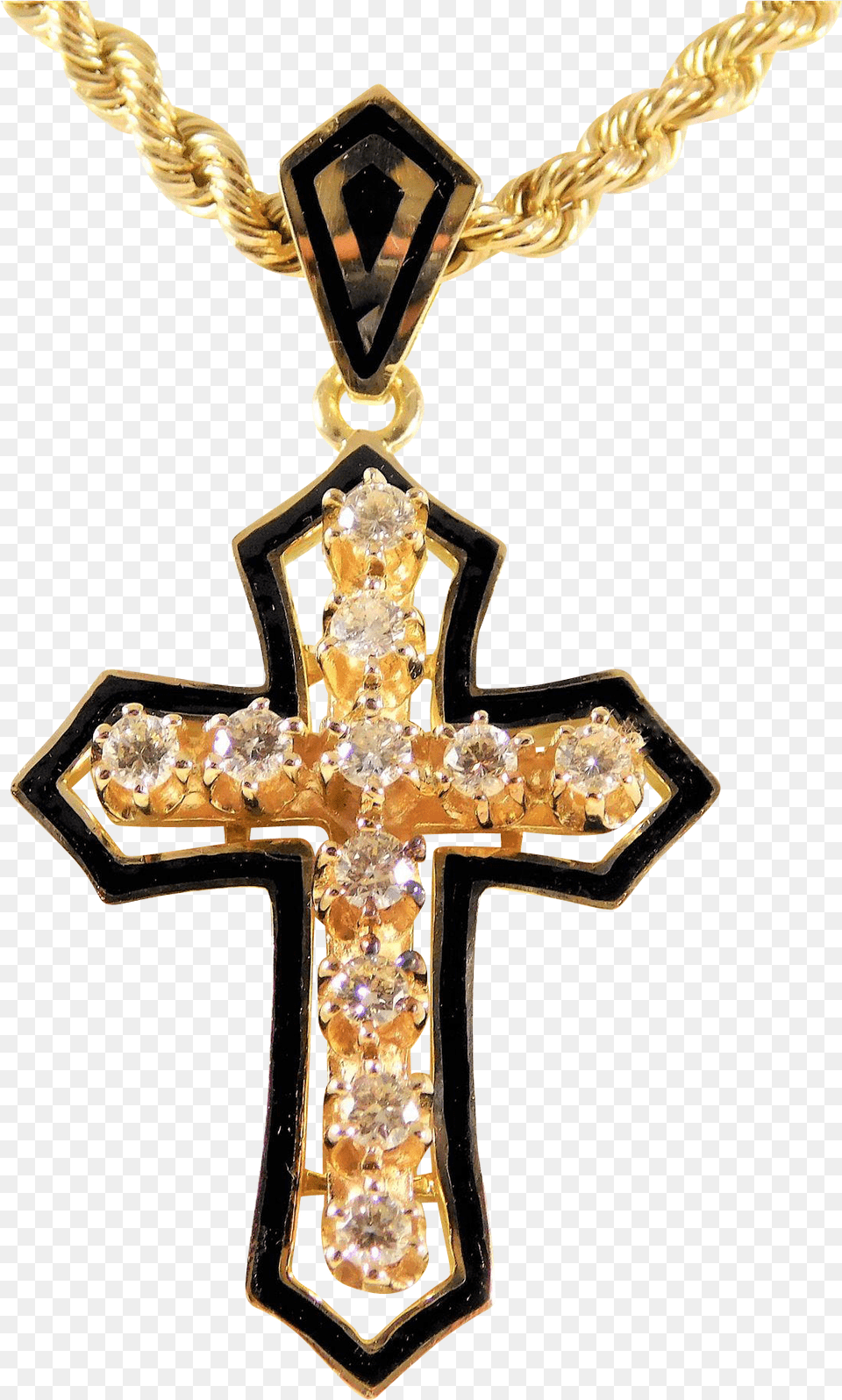 Gold Cross Pendant, Accessories, Symbol, Diamond, Gemstone Free Png Download