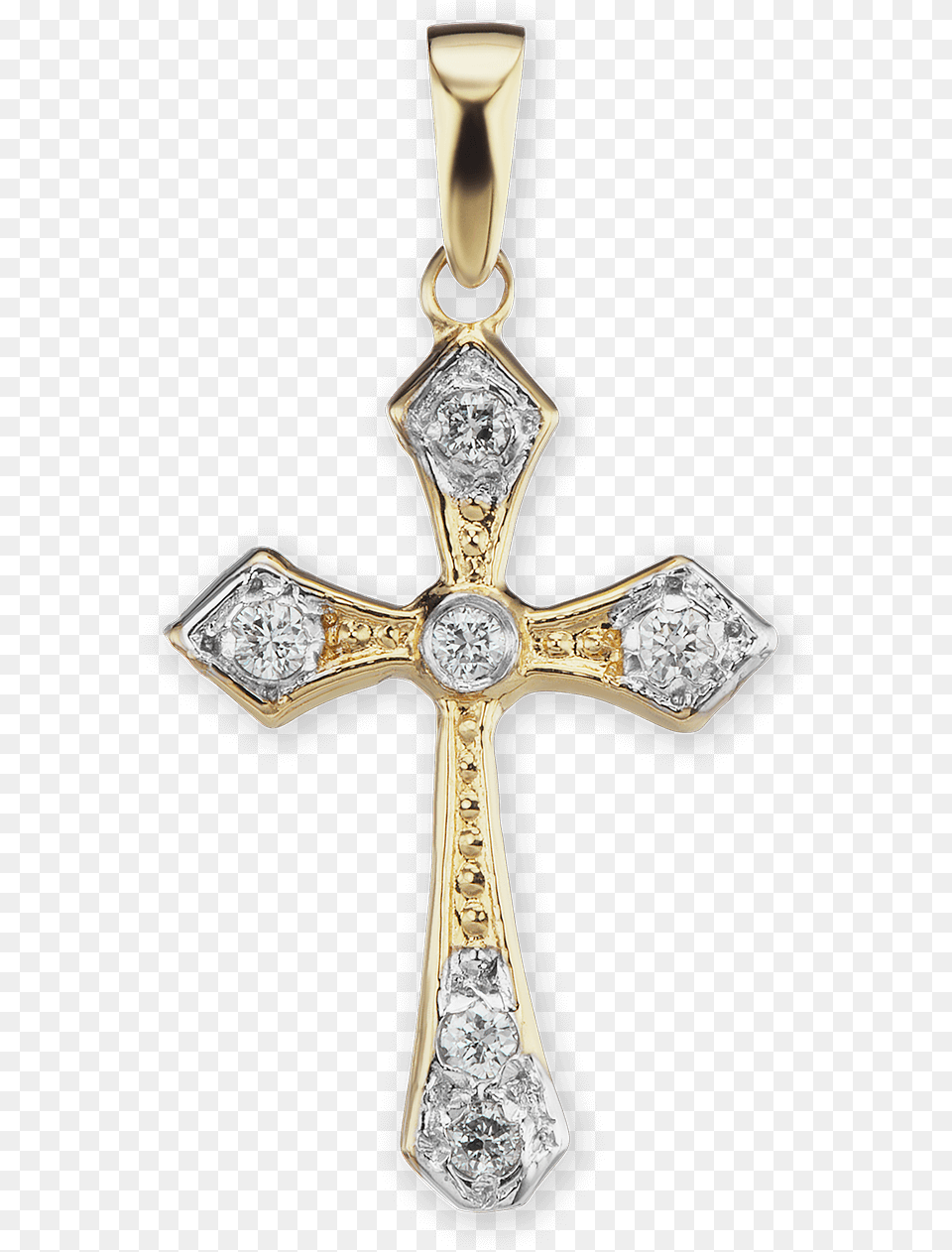 Gold Cross Pendant With Diamonds Pendant, Accessories, Symbol Png Image