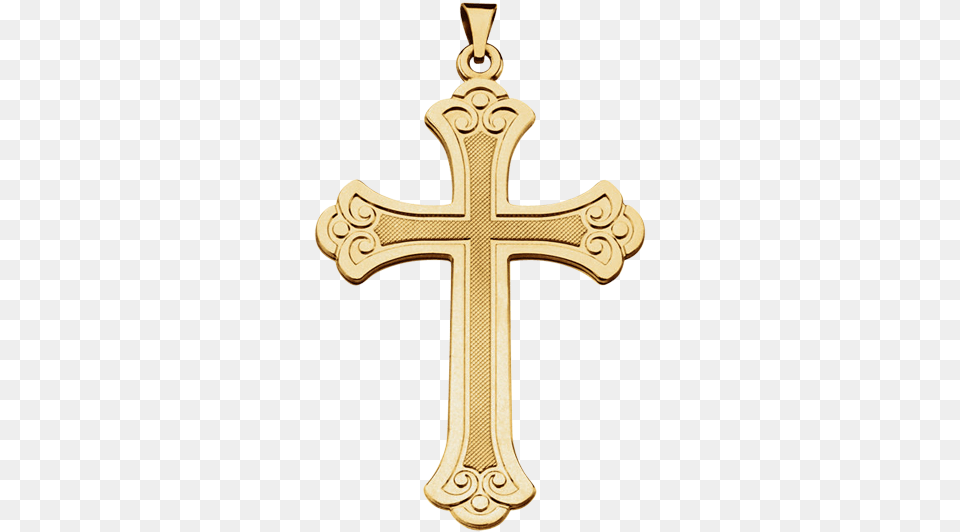 Gold Cross Picture Gold Cross Necklace, Symbol, Crucifix Png Image