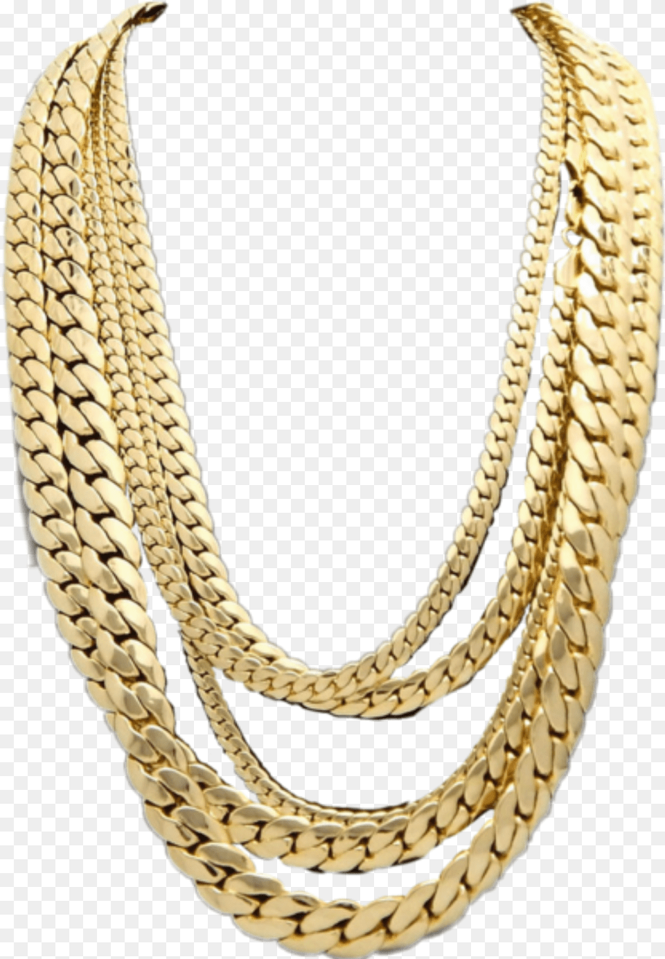 Gold Cuban Chain Set Gold Chain For Picsart, Accessories, Jewelry, Necklace Free Png Download