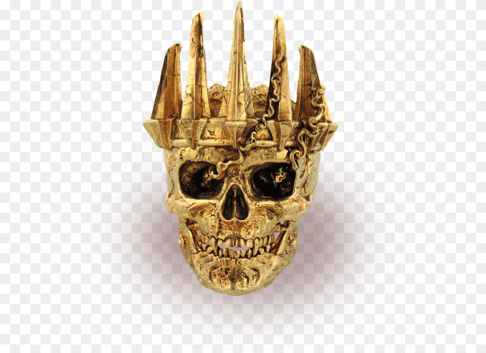 Gold Deathknight Ring Front 1512x Death Saves Skull Free Png Download