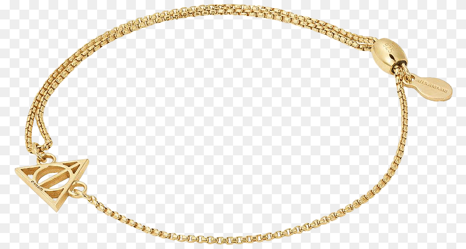 Gold Deathly Hallows Bracelet, Accessories, Jewelry, Necklace Png Image