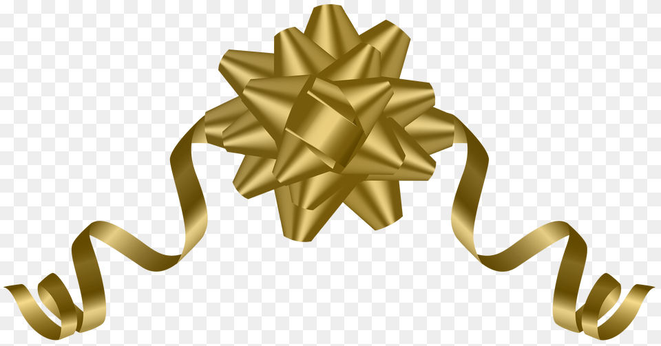 Gold Deco Bow Transparent Clip, Star Symbol, Symbol Png