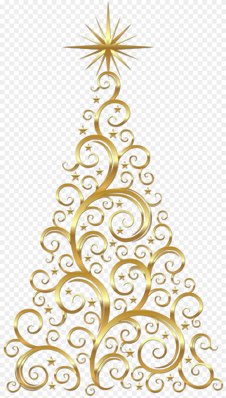 Gold Deco Christmas Tree Clipart Gold Christmas Tree Clipart, Christmas Decorations, Festival, Architecture, Building Png