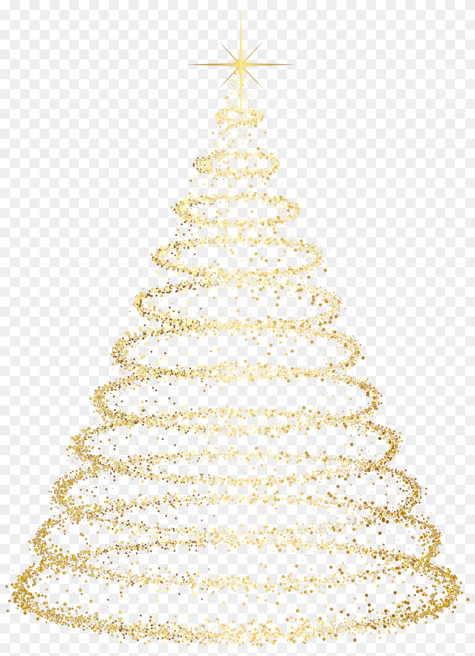 Gold Deco Christmas Tree Transparent Transparent Background Christmas Tree Free Png Download