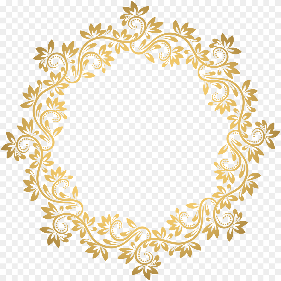 Gold Deco Round Border Clip Gallery, Lighting, First Aid Free Transparent Png