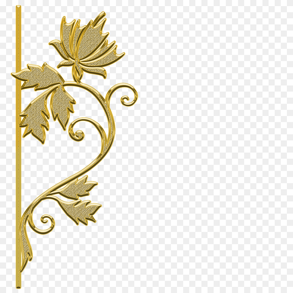 Gold Decor 2 Gold Decor, Bronze, Art, Floral Design, Graphics Free Png