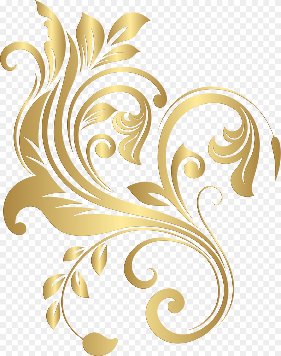 Gold Decorative Element Clip Art Ima Floral Design, Graphics, Pattern Free Png