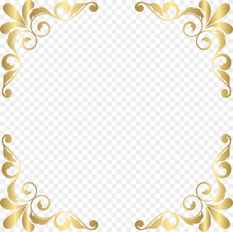 Gold Decorative Lines, Art, Floral Design, Graphics, Pattern Png Image