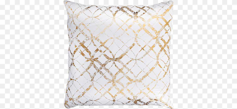 Gold Decorative Lines Cushion, Home Decor, Pillow Png Image
