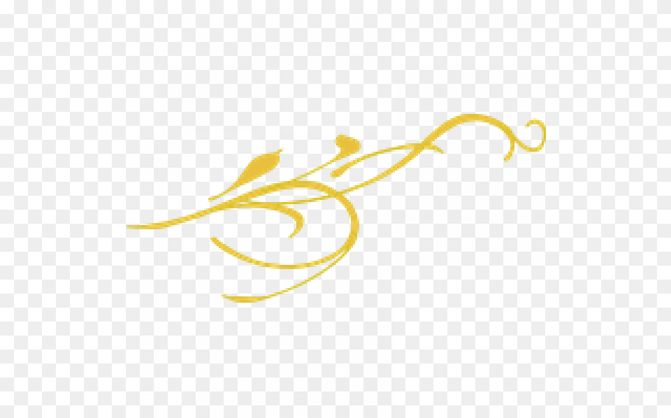 Gold Decorative Lines Transparent Yellow Line Decoration Transparent, Handwriting, Text, Art, Floral Design Png Image