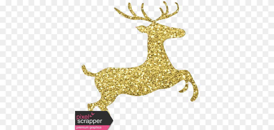 Gold Deer Graphic Gold Deer, Animal, Mammal, Wildlife, Antler Png