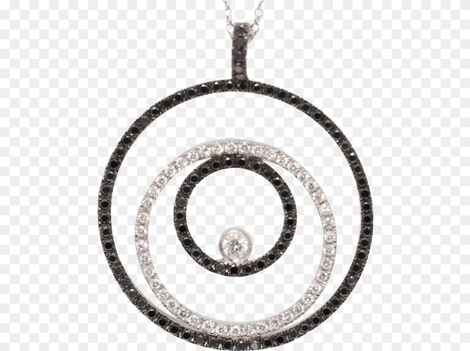Gold Diamond Three Black And White Pave Set Circle Locket, Accessories, Earring, Jewelry, Gemstone Free Png Download