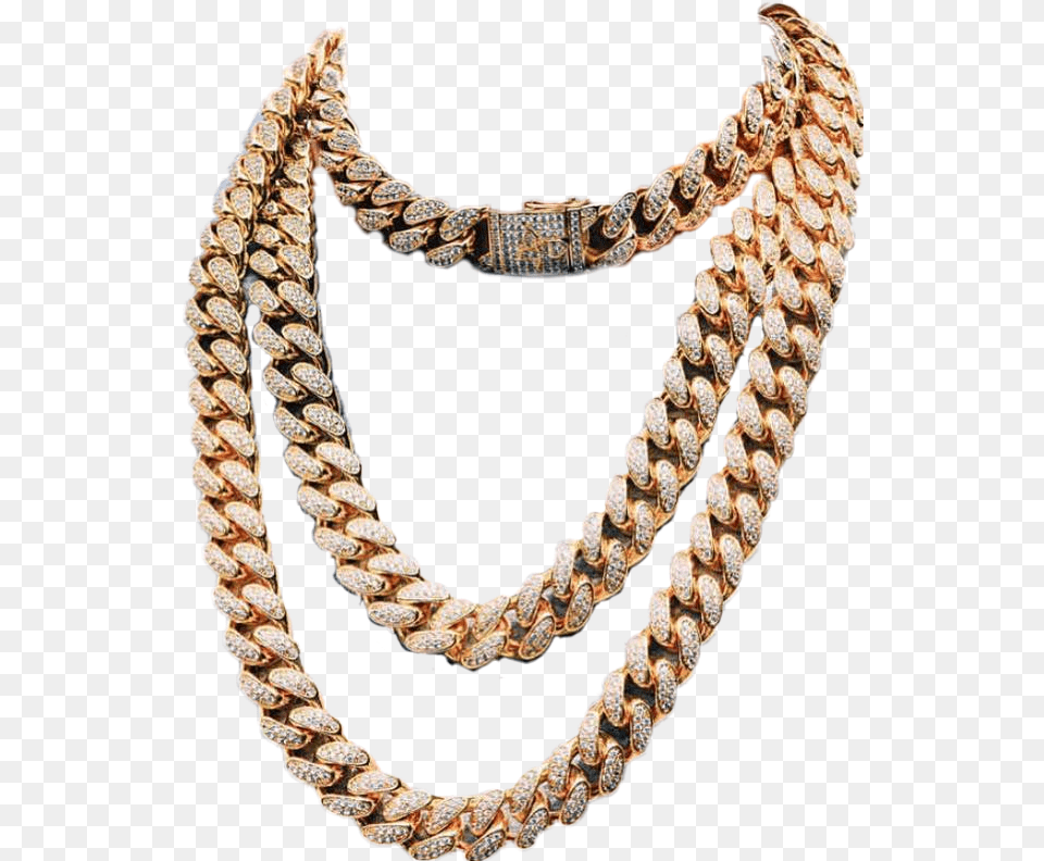 Gold Diamonds Cubanlink Chain Necklace Jewelry, Accessories Free Transparent Png