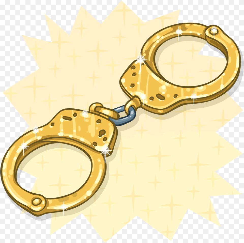 Gold Dice Golden Handcuffs Gold Handcuffs Cartoon Gold Handcuffs, Dynamite, Weapon Free Png