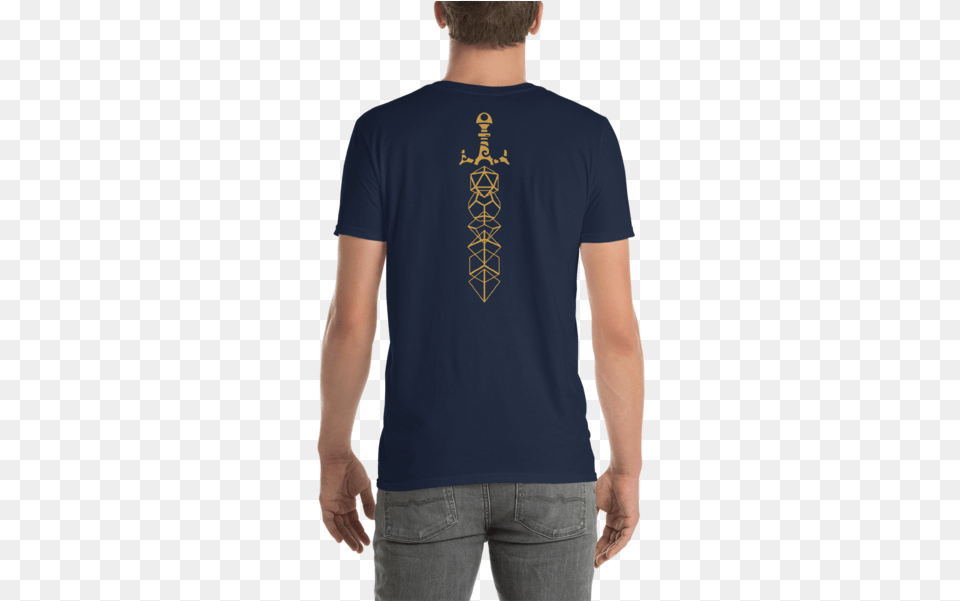 Gold Dice Sword Rpg Shirt Ralph Lauren T Shirt Navy, Clothing, T-shirt, Adult, Male Free Png Download