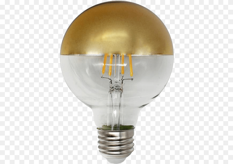 Gold Dipped Large Bulb Incandescent Light Bulb, Lightbulb Free Png Download