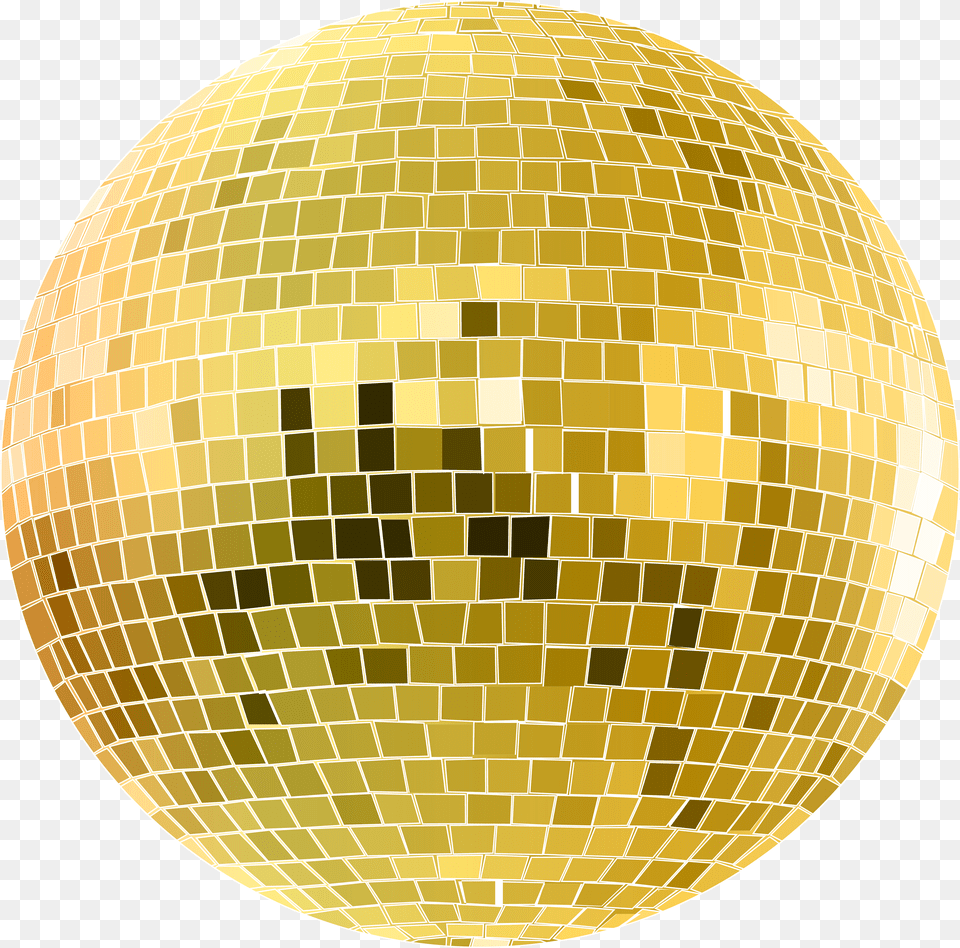 Gold Disco Ball Gold Disco Ball, Clothing, Hood, Hoodie, Knitwear Free Png