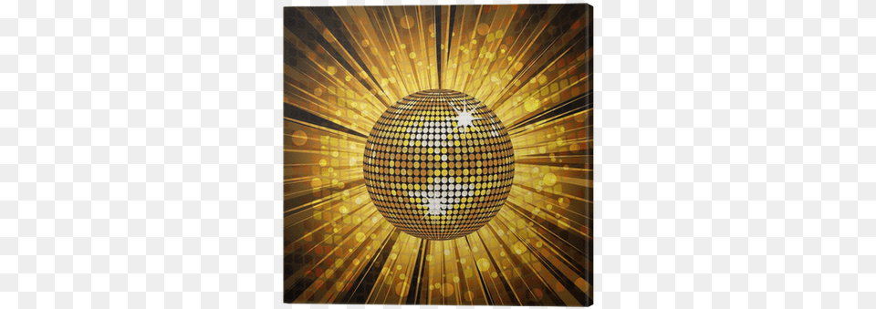 Gold Disco Ball Light Burst And Mosaic Detail Canvas Disco Ball Vector, Lighting, Sphere, Chandelier, Lamp Free Png Download