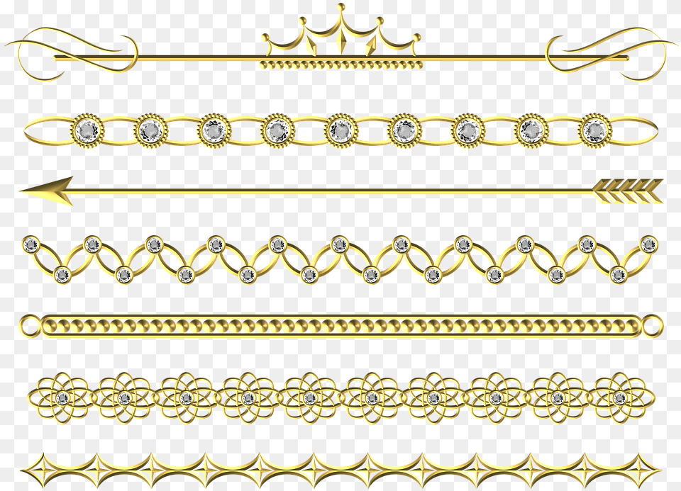 Gold Divider Line Gold Border Line, Accessories, Jewelry, Necklace Free Png Download