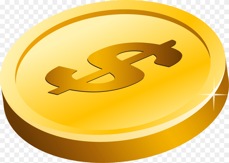 Gold Dollar Coin Dollar Gold Coin Free Png Download