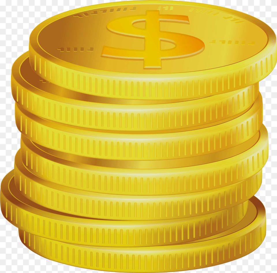 Gold Dollar Coins Clipart Free Transparent Png