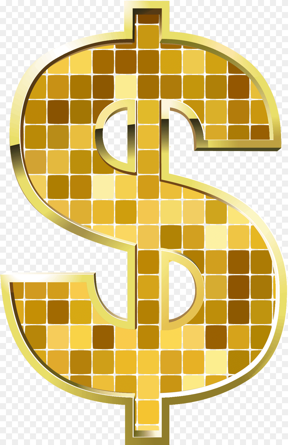 Gold Dollar Sign, Symbol, Text, Ammunition, Grenade Free Png