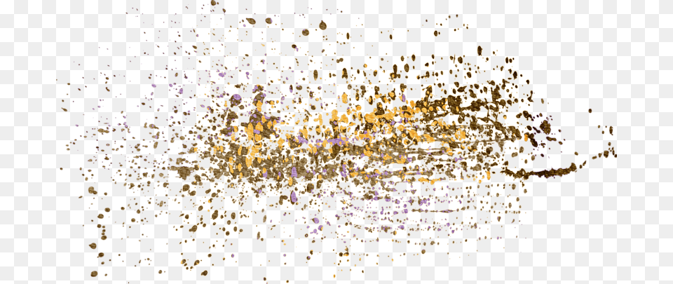 Gold Dots Paint Splash, Texture Free Png