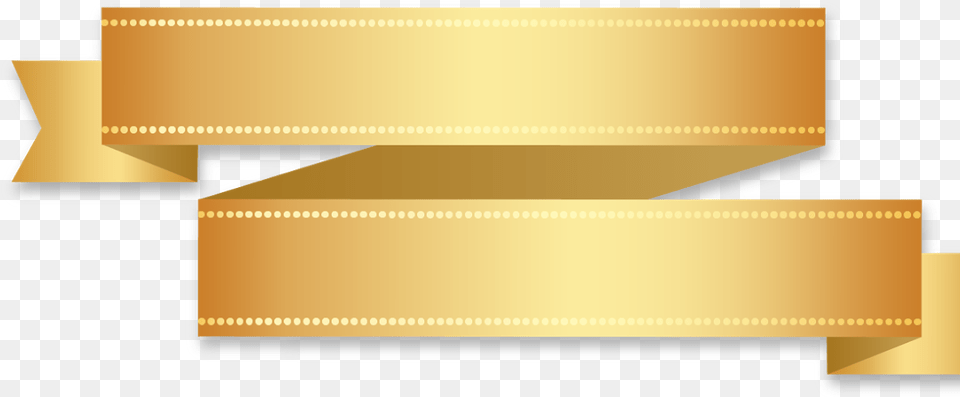 Gold Double Ribbon, Text Free Transparent Png