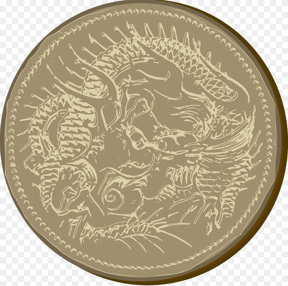 Gold Dragon Coin Clipart, Money Free Png