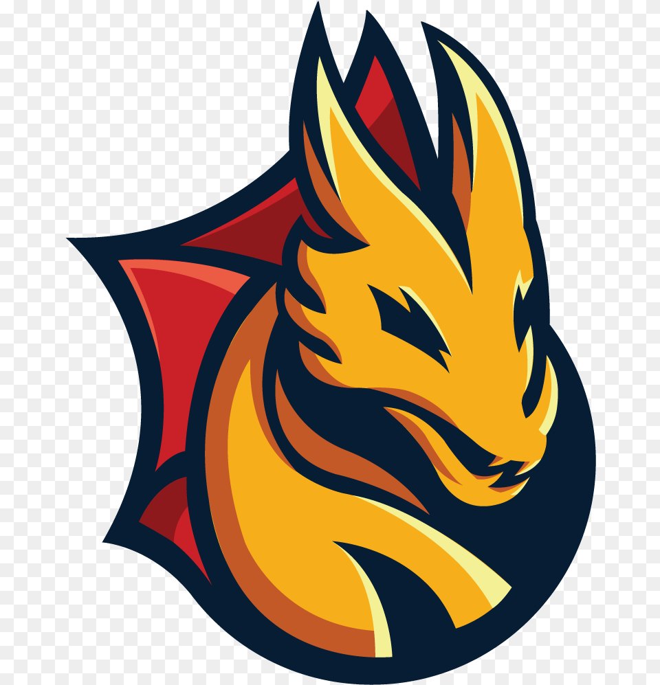 Gold Dragon Logo Mascot Logo Dragon, Fire, Flame, Animal, Fish Png Image