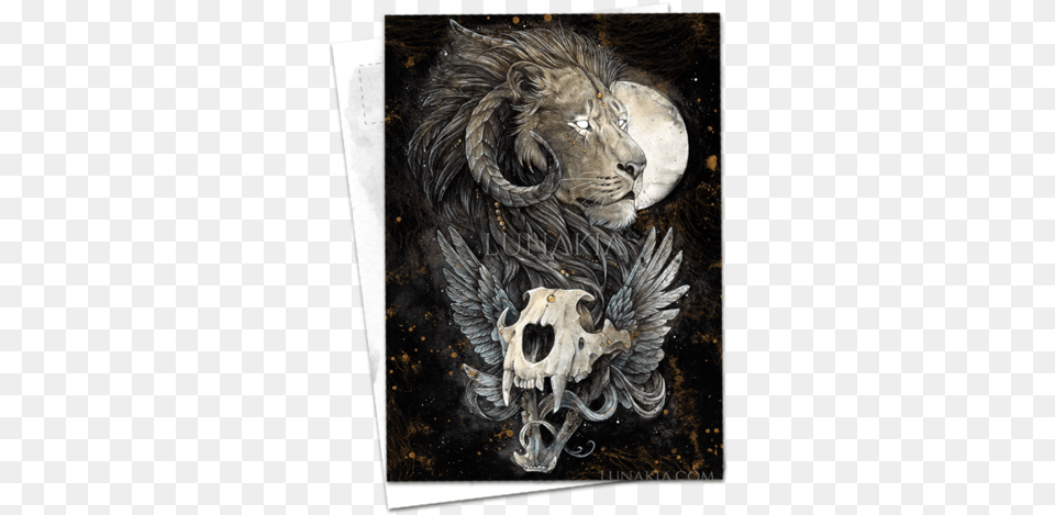 Gold Drawing, Animal, Lion, Mammal, Wildlife Png Image