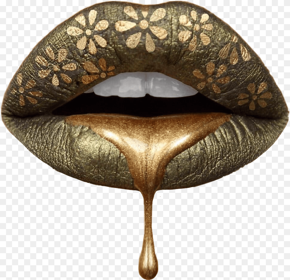 Gold Drip Gold Lips Drip, Body Part, Mouth, Person, Animal Png