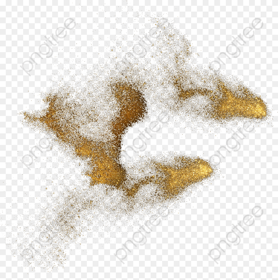 Gold Dust Powder Explodes Explosion Splashing Commercial Golden Powder, Astronomy, Nebula, Outer Space, Nature Free Png Download