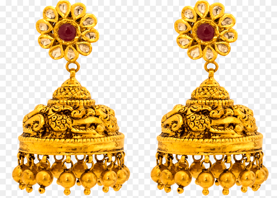 Gold Earrings Collections South Indian Earrings Designs Gold Earrings Design, Accessories, Earring, Jewelry, Treasure Free Png Download