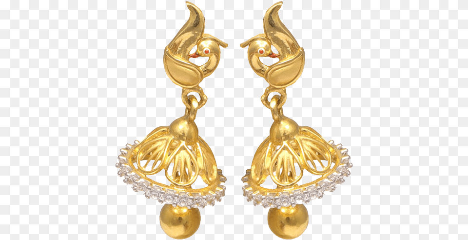 Gold Earrings Jhumka Design, Accessories, Jewelry, Earring, Treasure Free Transparent Png