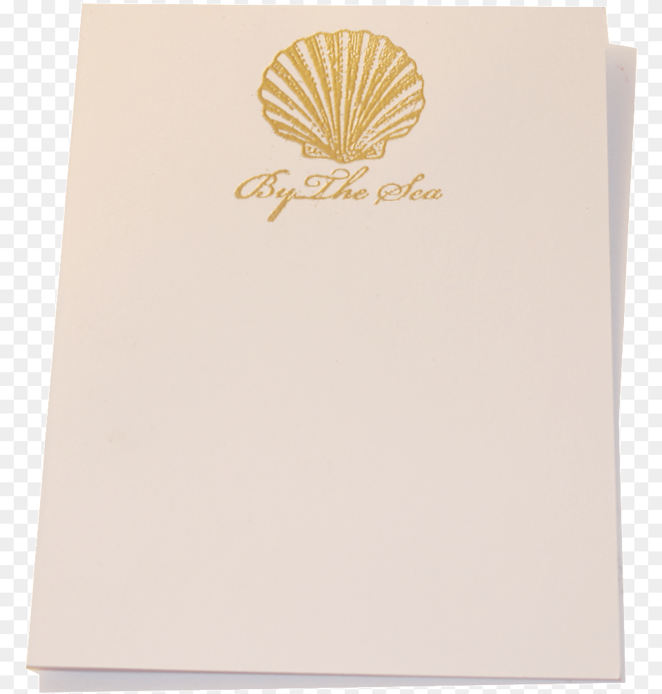 Gold Embossed Seashell Stationery Construction Paper, Page, Text, White Board, Animal Free Png Download
